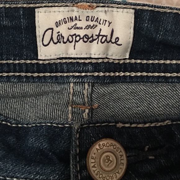 Aeropostale Chelsea Bootcut Vintage Denim 9/10 SHORT Low Rise Y2K Cotton Blend - Picture 4 of 13